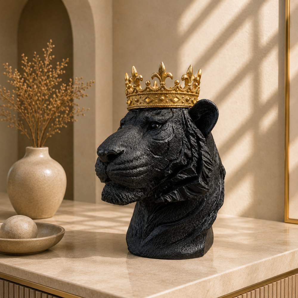 Crown Lion Sculpture