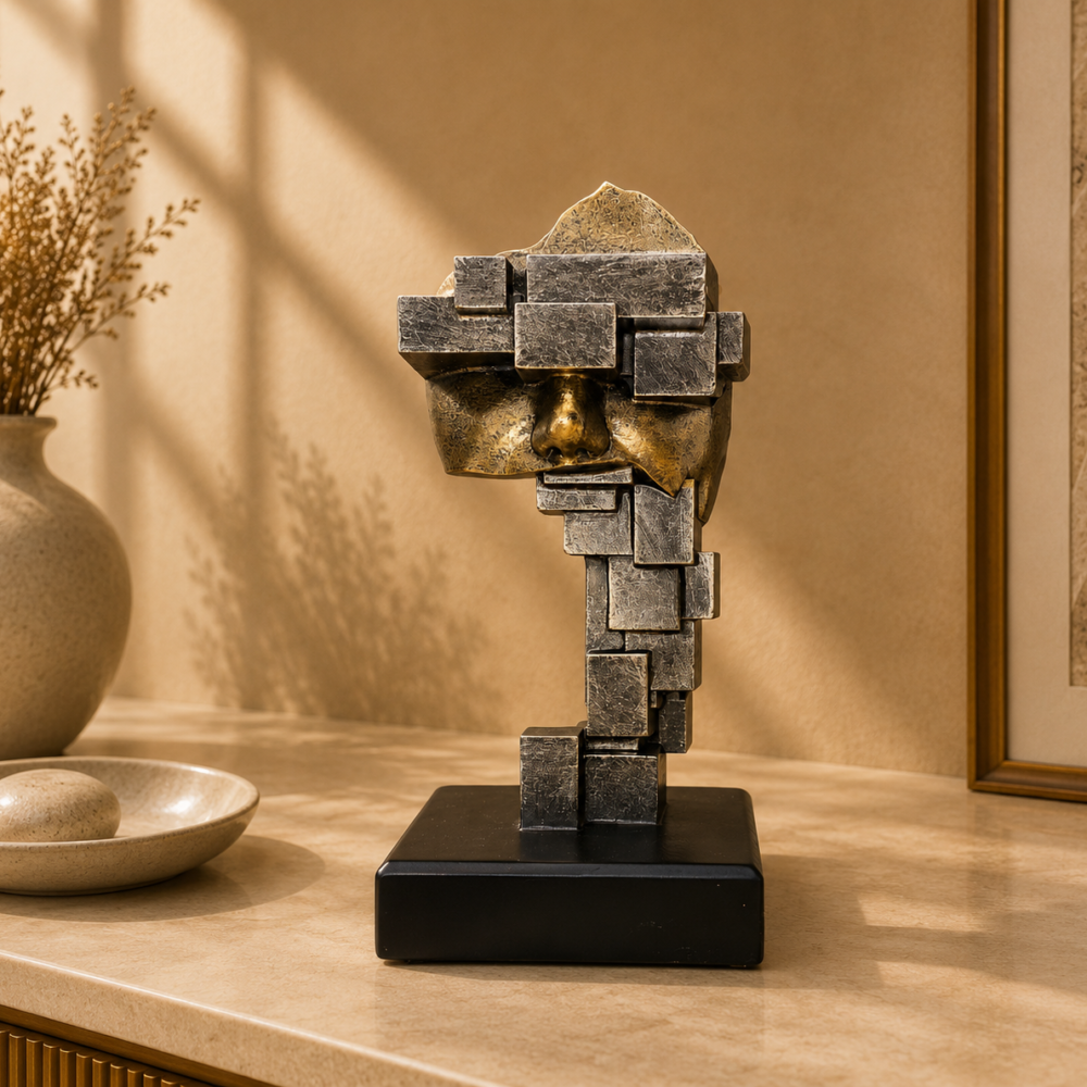 Geometric Face Table Decor