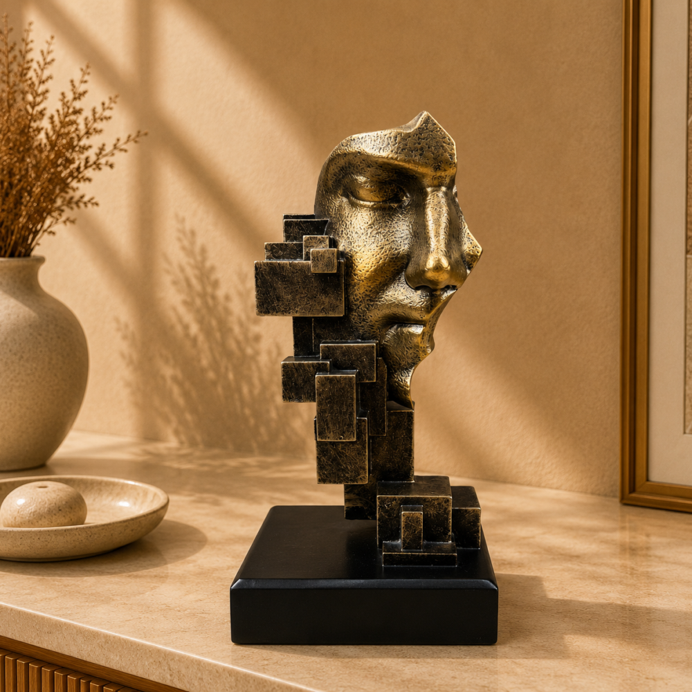Abstract Side Face Sculpture